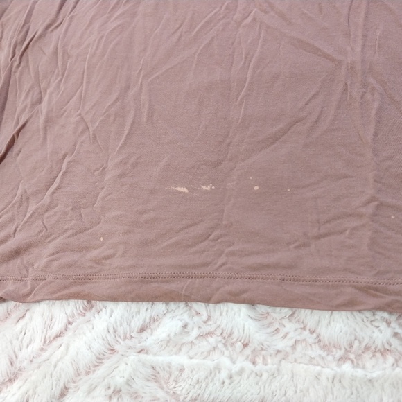 Victoria's Secret Small Tencel Lyocell Dark Beige Short Sleeve Blouse - Picture 5 of 8